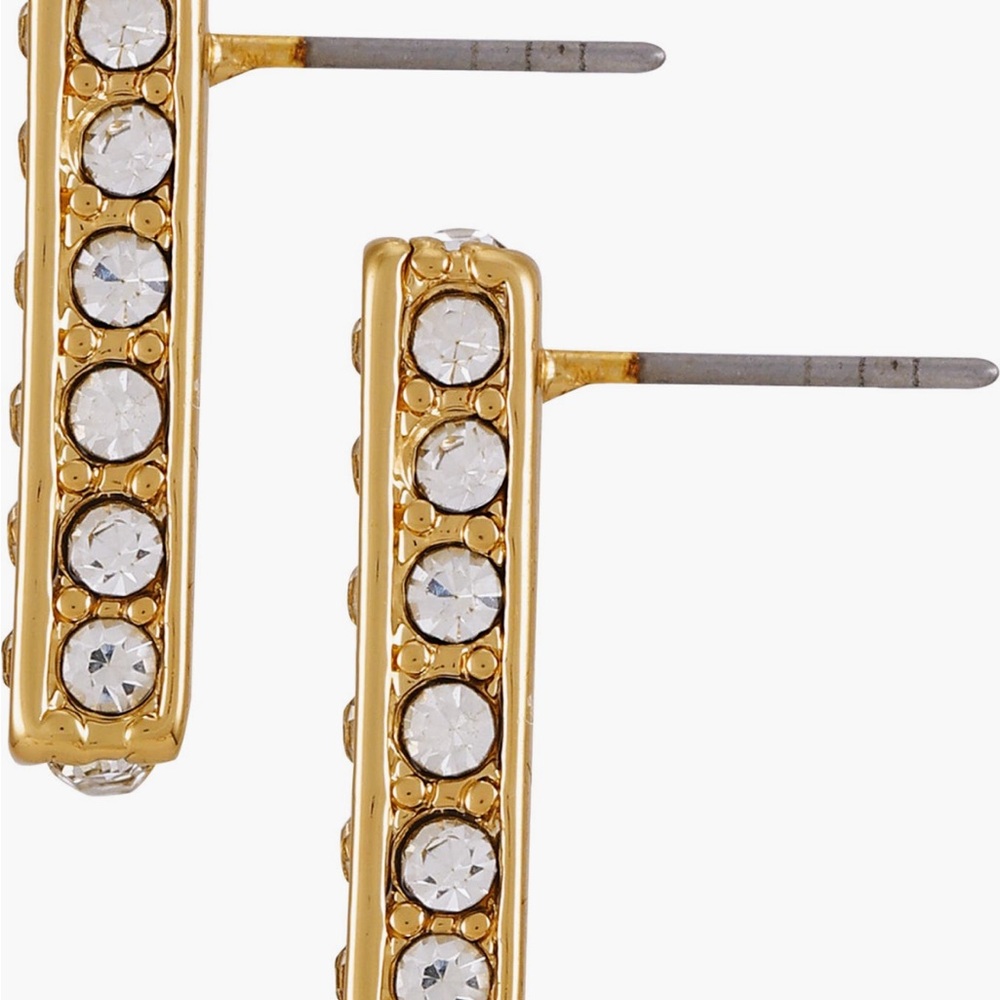 Vince Camuto Glitz to Be pave square stud earrings - Picture 3 of 5